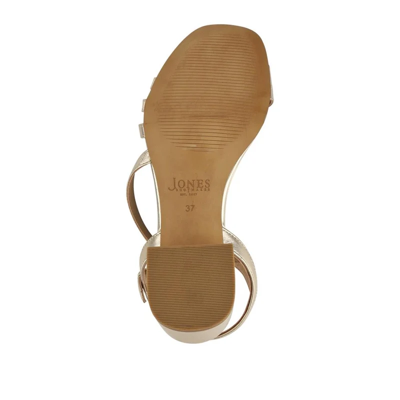 Ginette Wide-Fit Leather Sandals - GINETTEWIDE / 327 388 - Gold