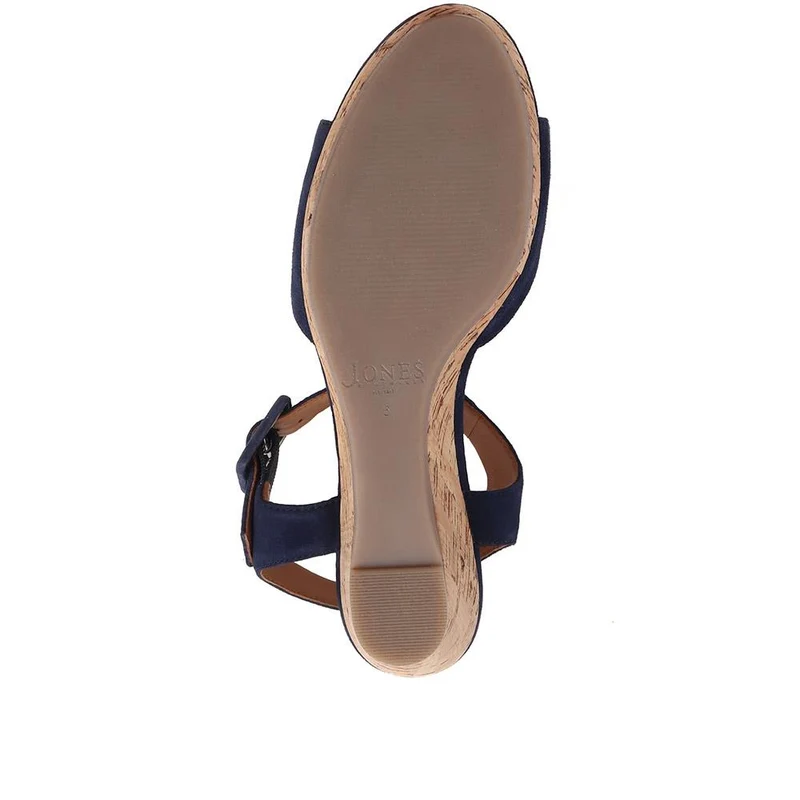 Grazina Leather Wedges - GRAZINA / 325 045 - Navy