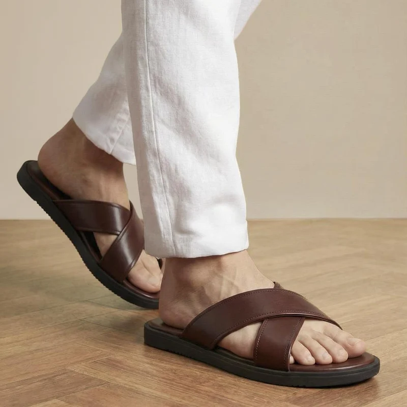 Whitehaven Leather Mules - WHITEHAVEN / 325 005 - Dark Brown