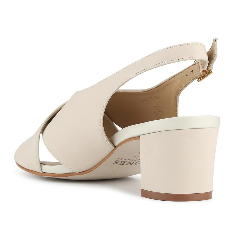Geenah Smart Leather Slingback Sandals - GEENAH / 329 037 - Off White Nubuck