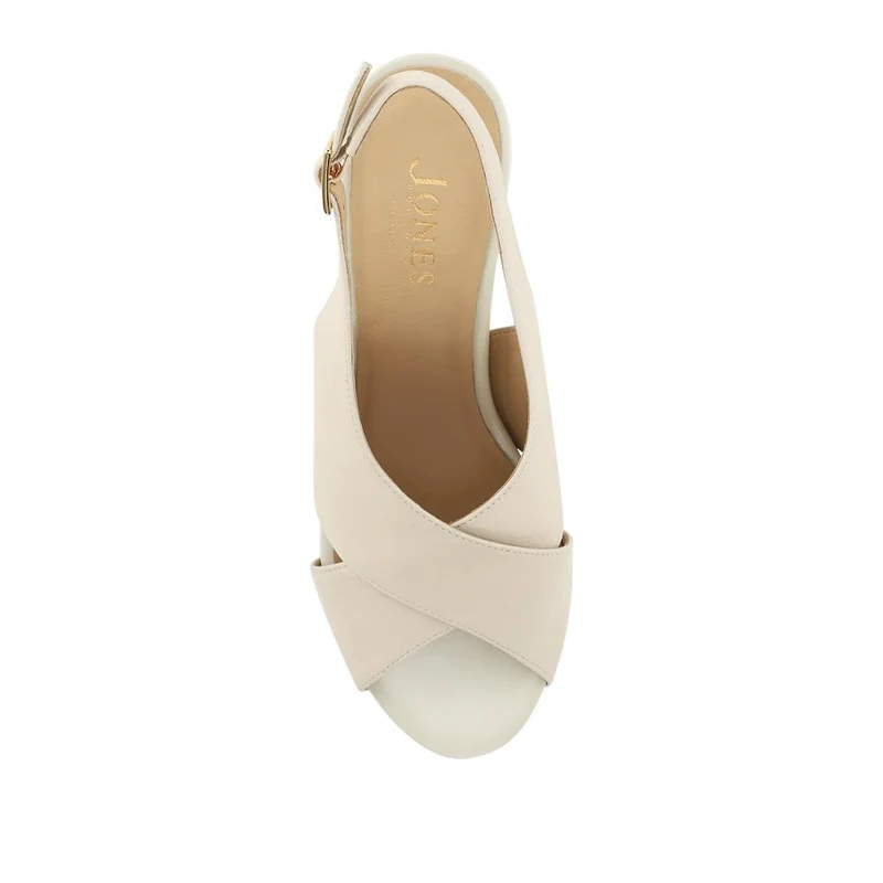 Geenah Smart Leather Slingback Sandals - GEENAH / 329 037 - Off White Nubuck
