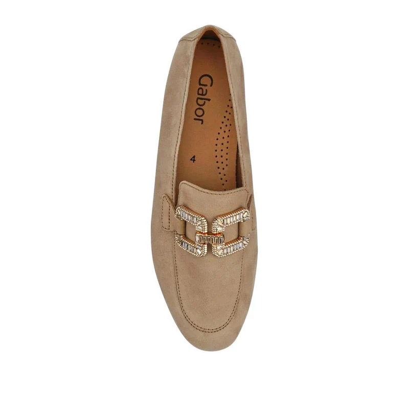 Jackie All-Leather Slip-On Moccasins - GAB41500 / 326 976 - Caramel