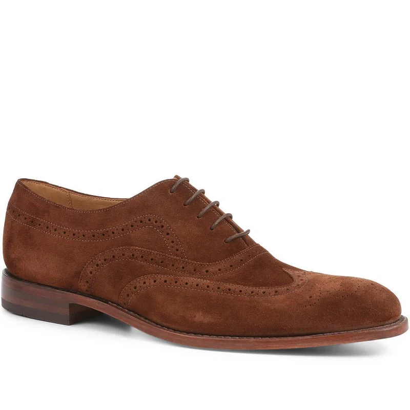 Texas Goodyear Welted Leather Brogues - LOA35501 / 321 887 - Brown Suede