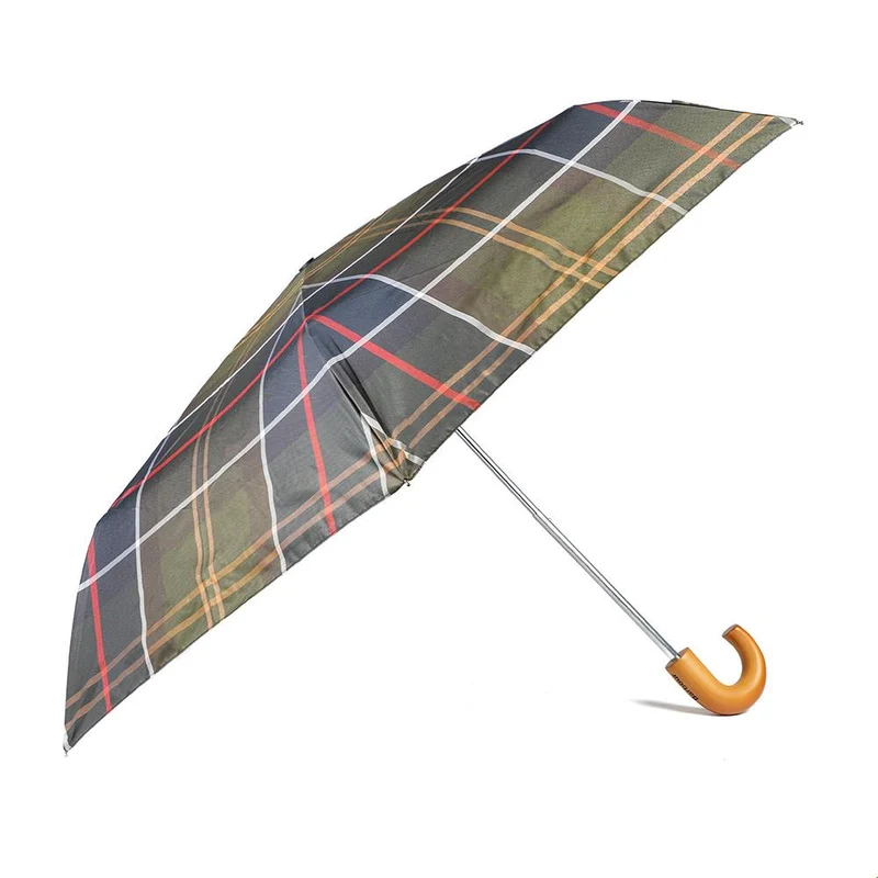 Barbour Tartan Mini Umbrella - BARBR42025 / 328 574 - Brown Multi