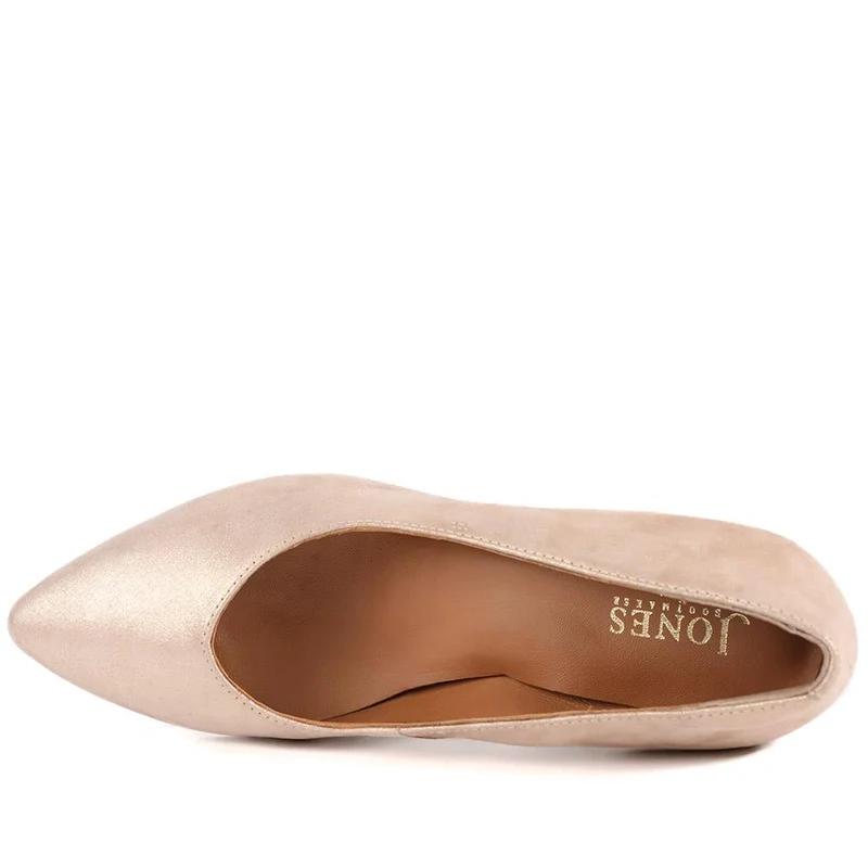 Yulia Leather Stiletto-Heeled Court Shoes - YULIA / 327 598 - Gold Leather