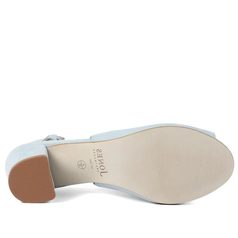Zahara Leather Peep Toe Slingback Court Shoes - ZAHARA / 329 036 - Powder Blue Nubuck