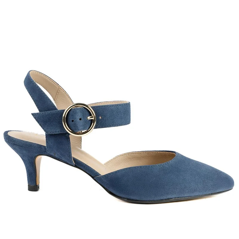 Yohanna Leather Court Shoes - YOHANNA / 325 144 - Navy Suede
