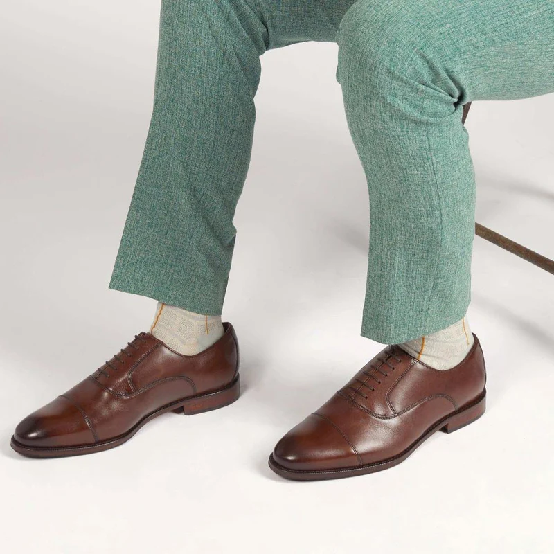 Matthew Wide Fit Oxford Shoes - MATTHEWWIDE / 322 835 - Chestnut