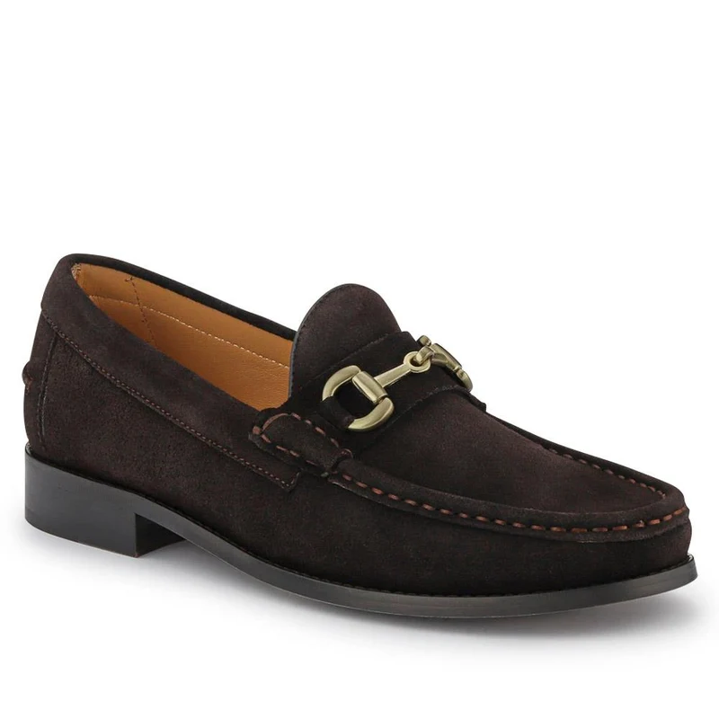 Roan Leather Slip-On Shoes - ROAN / 326 791 - Dark Brown Suede