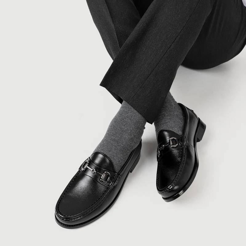 Roan Leather Slip-On Shoes - ROAN / 326 791 - Black