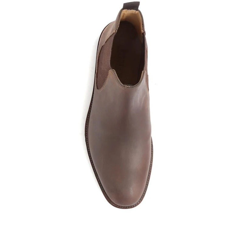 Debden Oiled Nubuck Leather Chelsea Boots - DEBDEN / 320 461 - Brown Nubuck