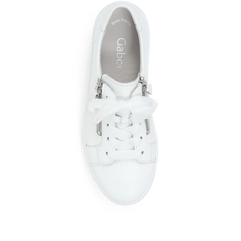 Wisdom Dual Zip Flatform Trainers - GAB31501 / 317 499 - White