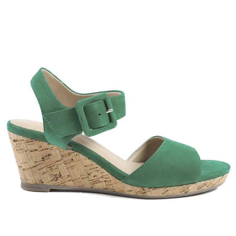 Grazina Leather Wedges - GRAZINA / 325 045 - Green