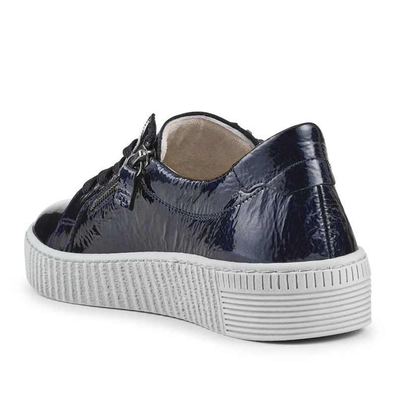 Talma Leather Platform Trainers - GAB42508 / 327 747 - Navy Patent