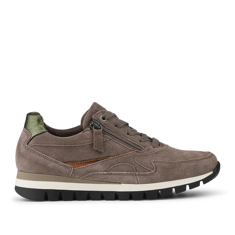 Gabor Wide Fit Leather Zip Fasten Trainers - GAB42542 / 328 955
