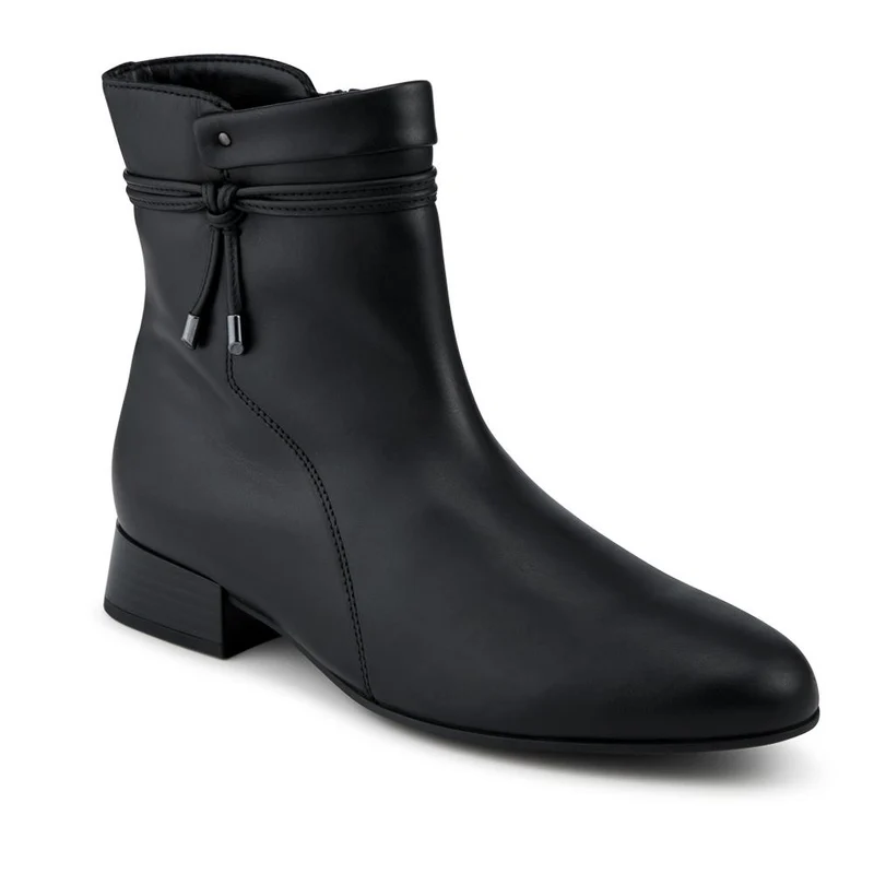 Gabor Leather Block Heel Ankle Boots - GAB42536 / 328 954 - Black