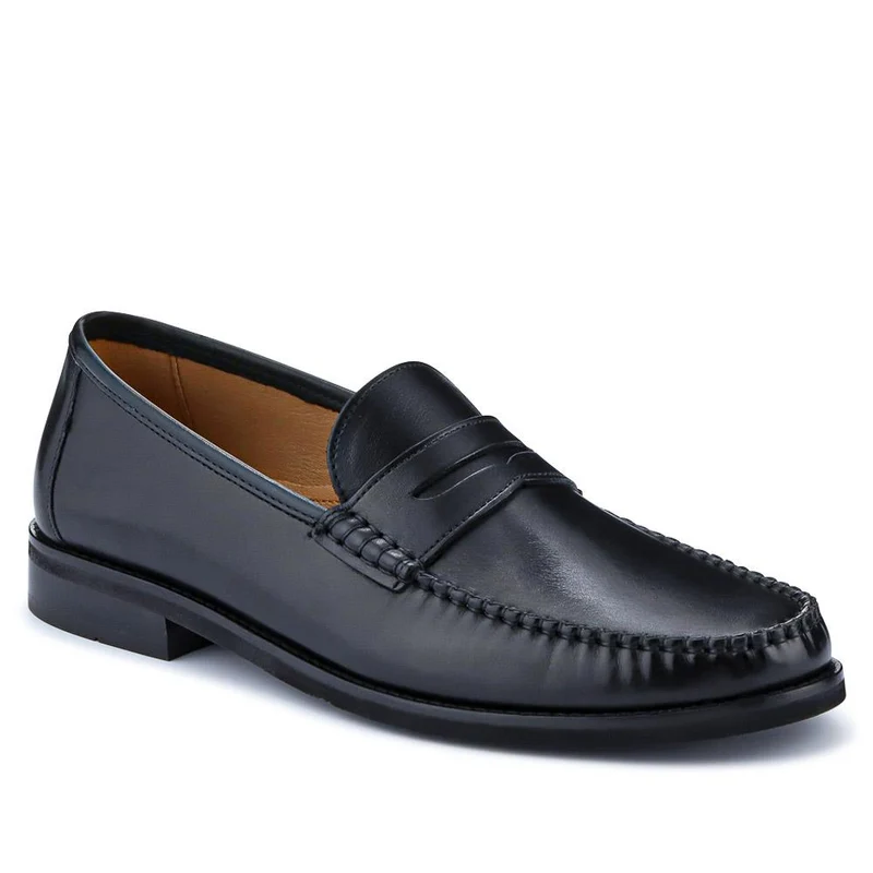 Quennell Leather Penny Loafers - QUENNELL / 326 786 - Black