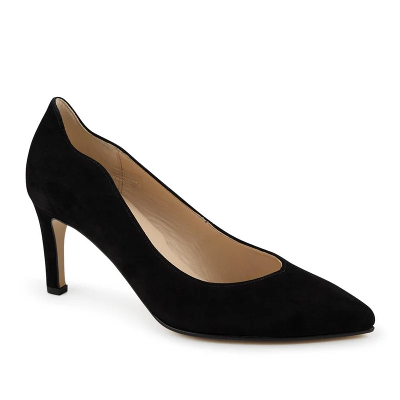 Degree Gabor Leather Stiletto Heel Court Shoes - GAB42512 / 327 873 - Black