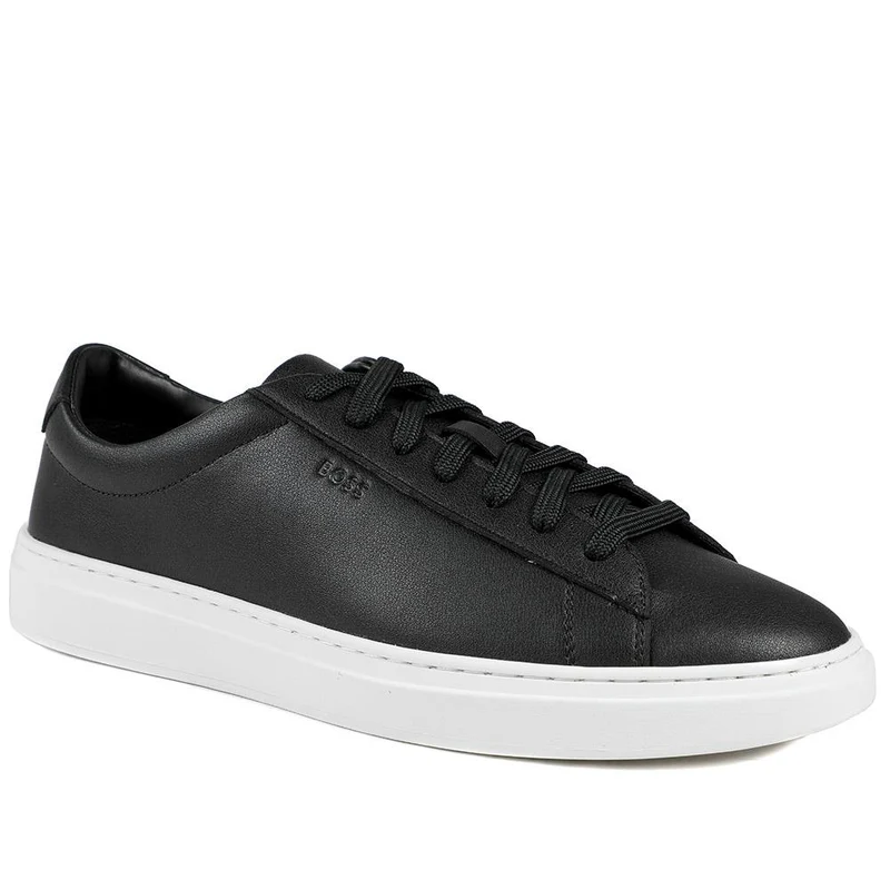 Boss Leather Lace Up Trainers - HUGO42501 / 327 809 - Black