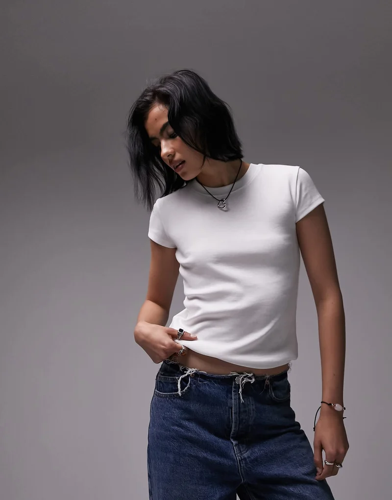 Topshop everyday tee in white