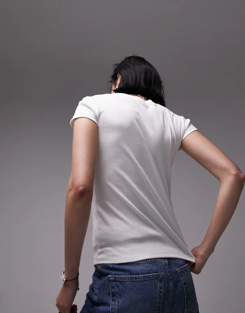 Topshop everyday tee in white