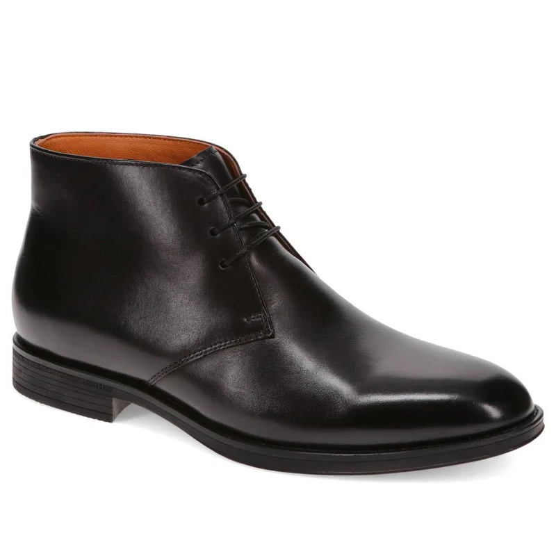 Gordon Lace-Up Leather Boots - GORDON / 325 896 - Black