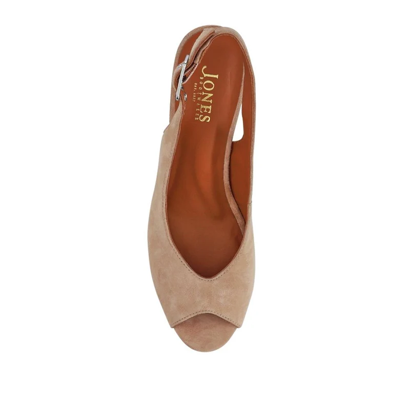 Xiomara Leather Slingback Court Shoes - XIOMARA / 327 552 - Beige Suede