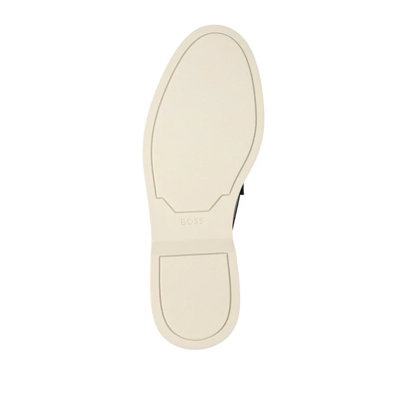 Boss Tumbled-Leather Moccasins - HUGO41509 / 327 628 - Black