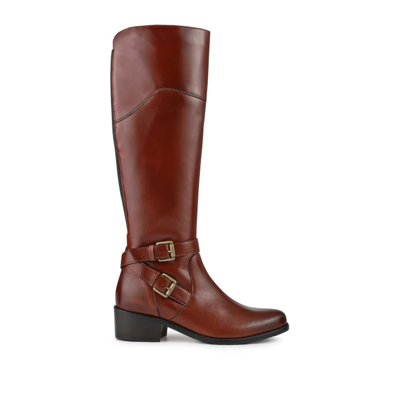 Phoebe Slim Calf-Fit Leather Long Boots - PHOEBE1S / 327 749