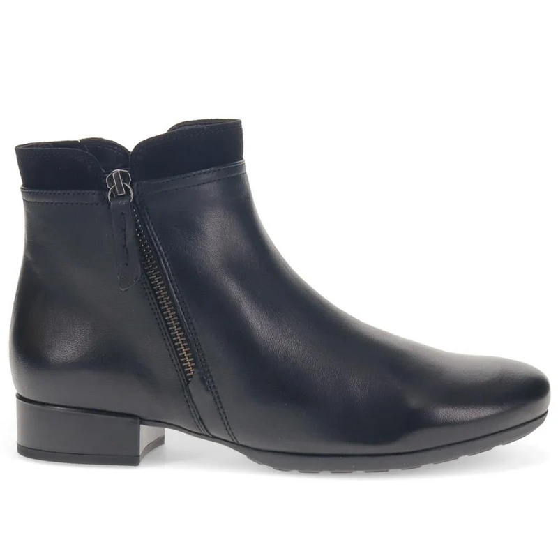 Briano Gabor Zip-Up Leather Ankle Boots - GAB40532 / 326 338 - Black