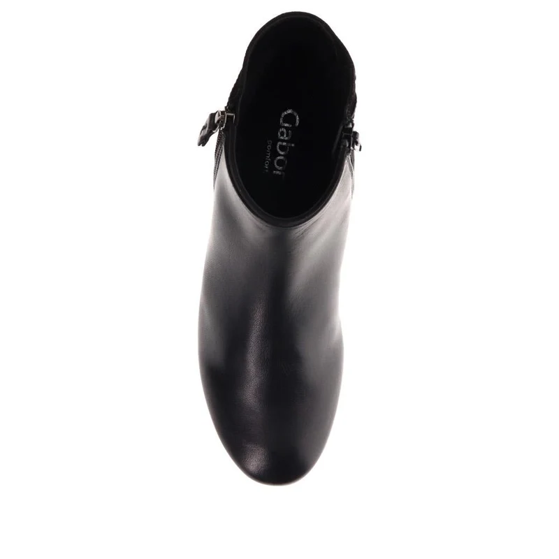Briano Gabor Zip-Up Leather Ankle Boots - GAB40532 / 326 338 - Black