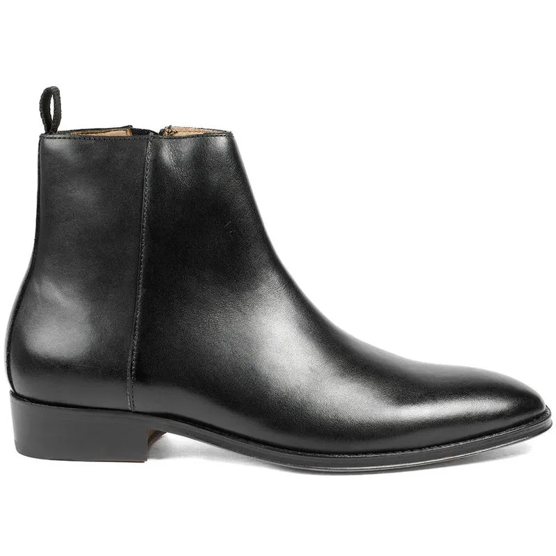 Flaxen Leather Ankle Boots - FLAXEN / 325 744