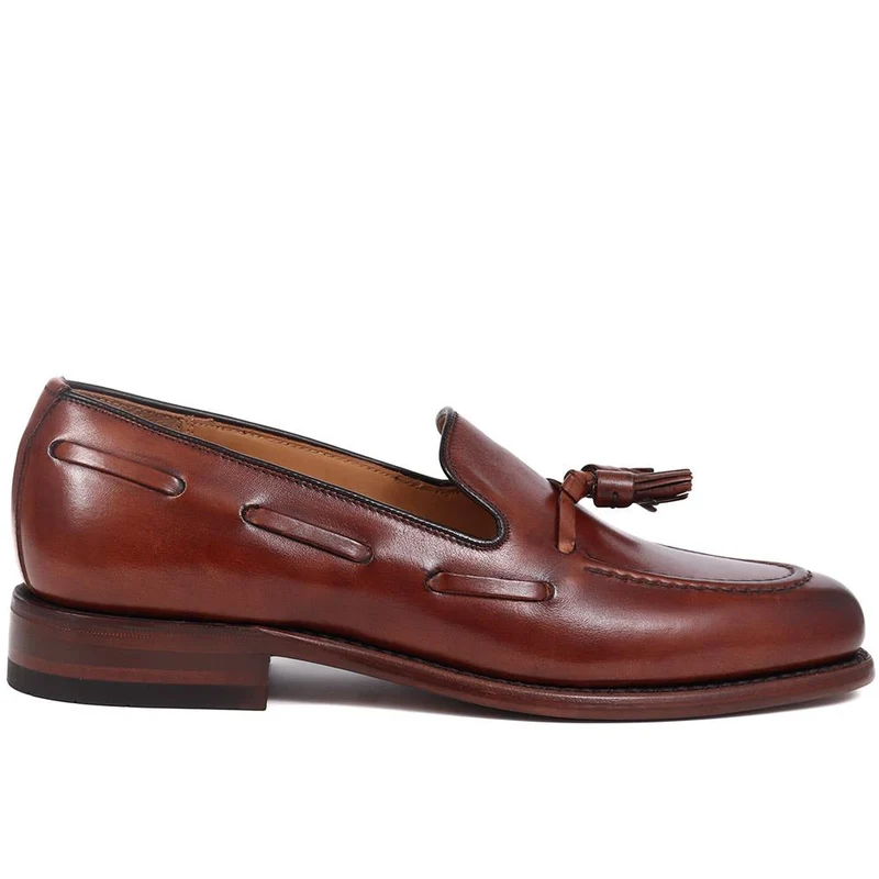 Utah1 Loake Leather Tassel Loafers - UTAH1 / 324 999 - Brown