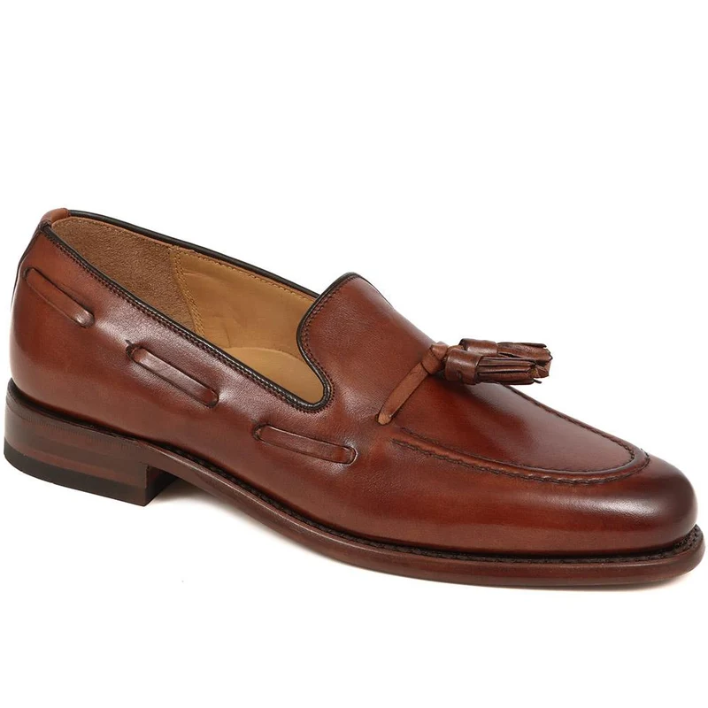 Utah1 Loake Leather Tassel Loafers - UTAH1 / 324 999 - Brown