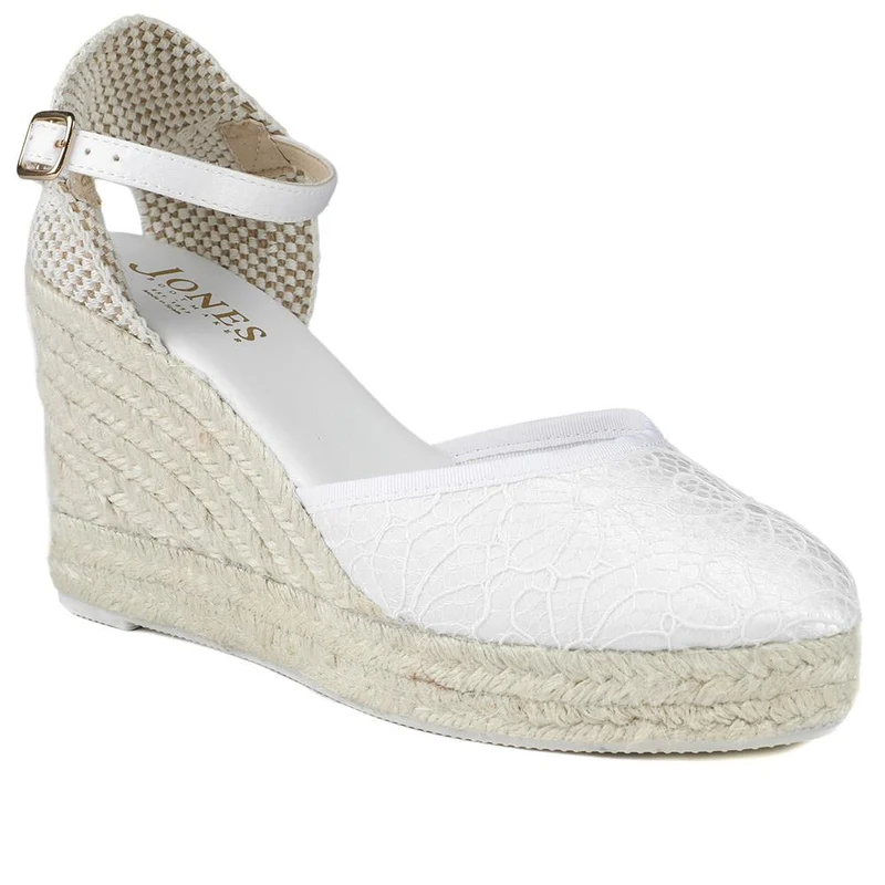 Reign Leather Wedge Espadrilles - REIGN / 329 415 - White Floral