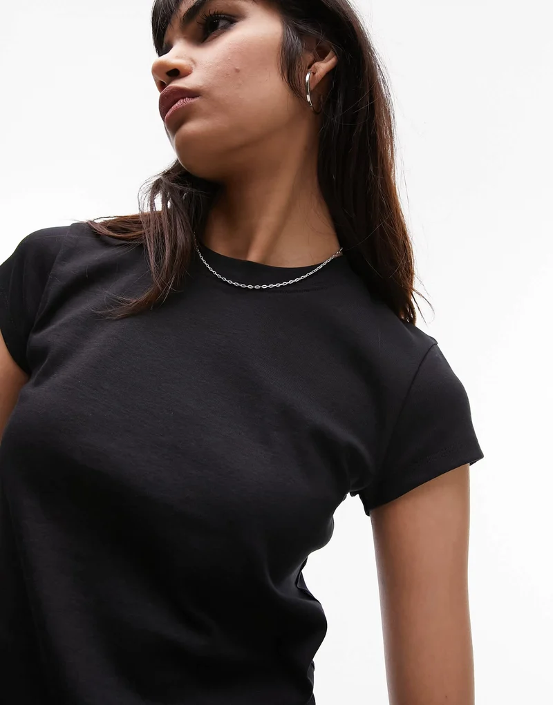Topshop everyday tee in black