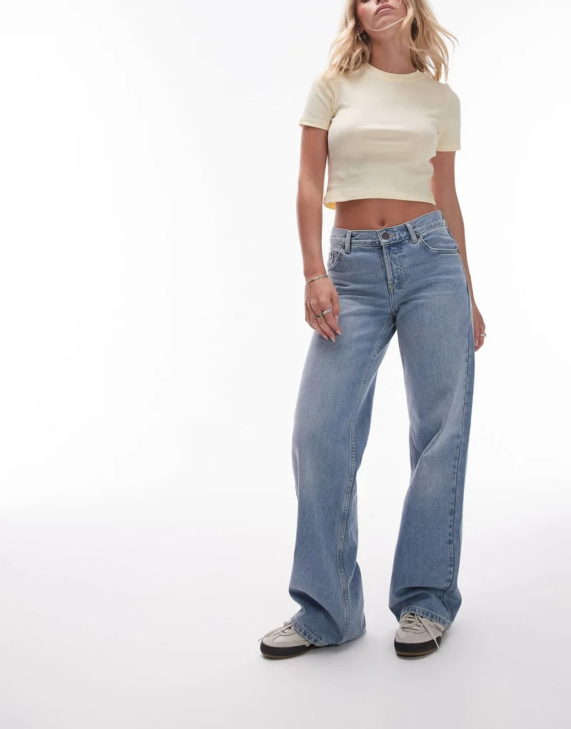 Topshop petite shrunken everyday tee in lemon