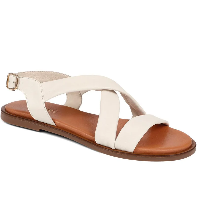 Hali Leather Sandals - HALI / 325 324 - White