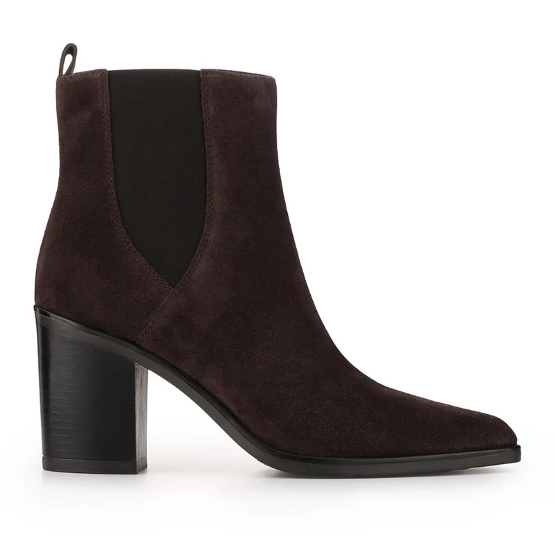 Kalamata Heeled Ankle Boots - KALAMATA / 325 867 - Chocolate Suede