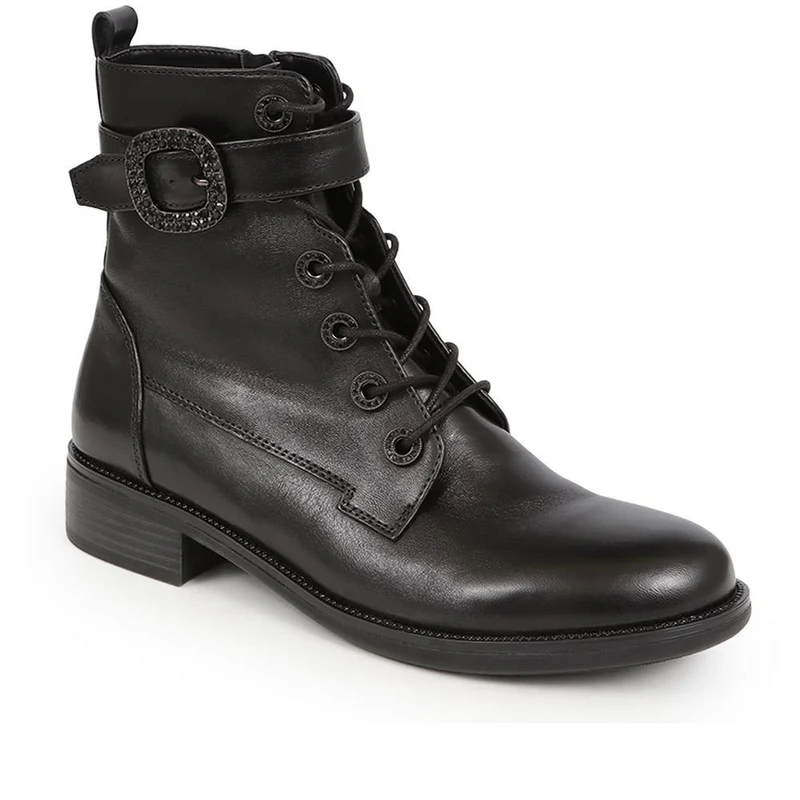 Karmen Leather Ankle Boots - KARMEN / 326 130 - Black