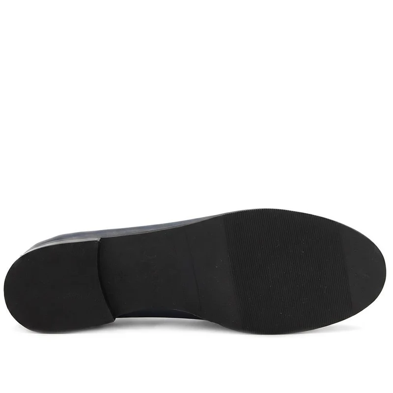 Lorella Wide-Fit Slip-On Shoes - LORELLAWIDE / 327 459 - Navy Leather