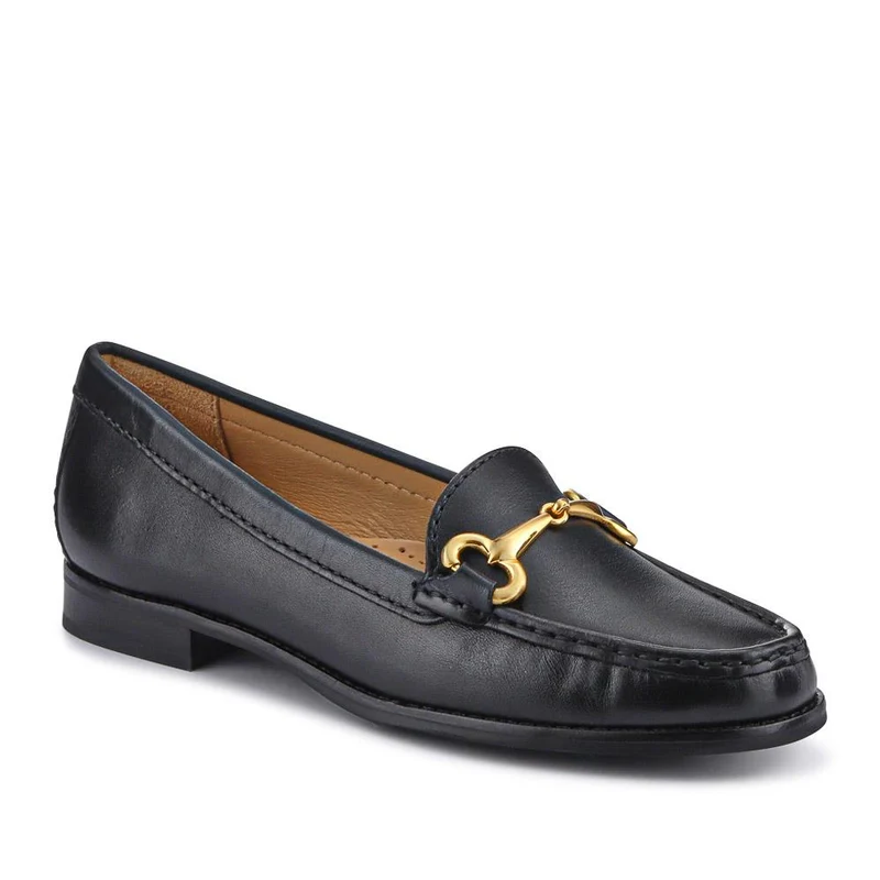 Lorella Wide-Fit Slip-On Shoes - LORELLAWIDE / 327 459 - Black Leather