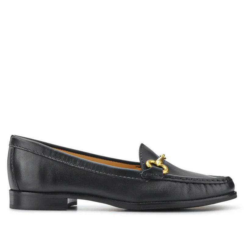 Lorella Wide-Fit Slip-On Shoes - LORELLAWIDE / 327 459 - Black Leather