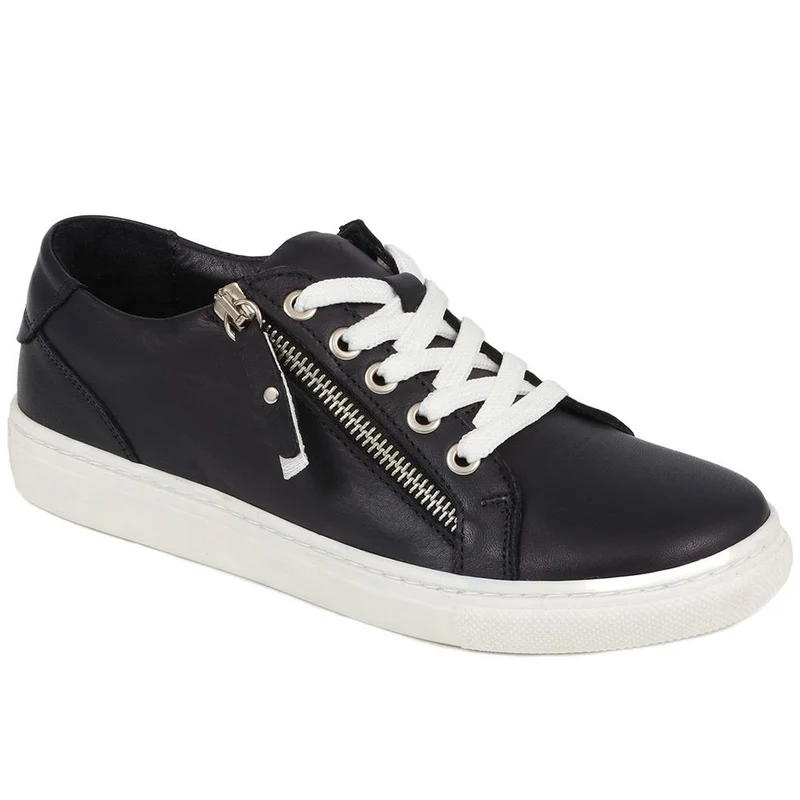 Padova2 Leather Lace-Up Trainers - PADOVA2 / 324 917 - Navy