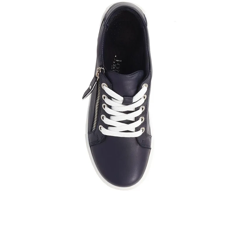 Padova2 Leather Lace-Up Trainers - PADOVA2 / 324 917 - Navy