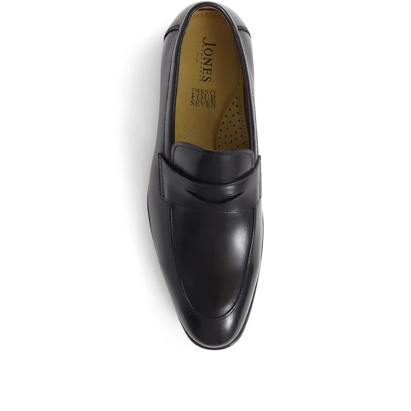 Rushden Leather Penny Loafers - RUSHDEN / 323 643 - Black