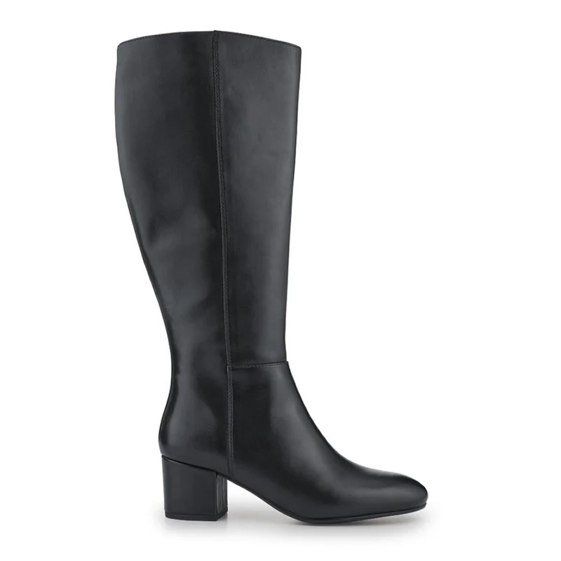 LouLou1 Medium Calf-Fit Long Boots - LOULOU1M / 328 291 - Black Leather
