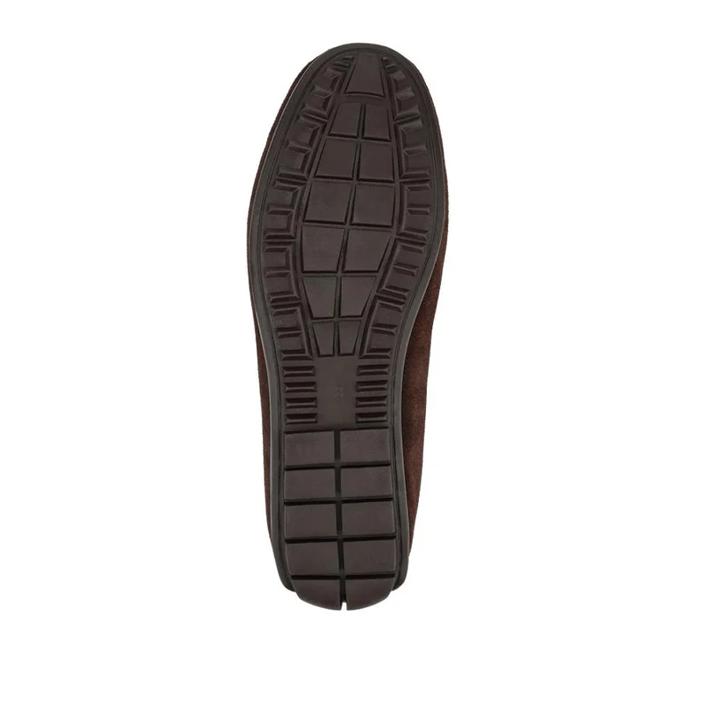 Zeke Leather Full Slippers - ZEKE / 328 015 - Dark Brown Suede