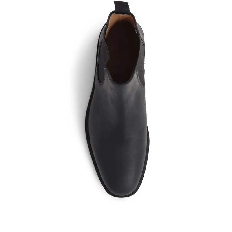 Debden Oiled Nubuck Leather Chelsea Boots - DEBDEN / 320 461 - Black Nubuck