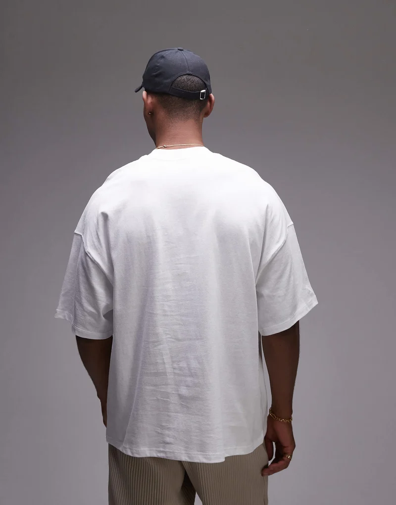 Topman extreme oversized fit t-shirt in white